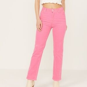 Rolla's Eastcoast Straight Corduroy High Rise Pants pink Peach Sz 30